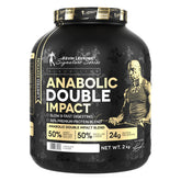 Anabolic Double Impact 2kg protein powder by Kevin Levrone, featuring whey isolate and micellar casein for athletes.
